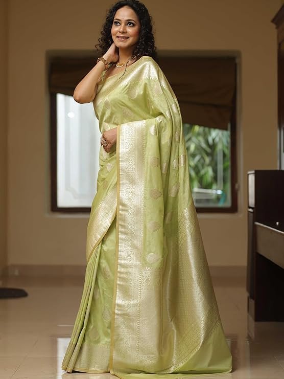 Women's Banarasi Saree Pure Kanjivaram Silk Saree Soft new ladies 2025 Design Wear Pattu Sarees Latest Sadi Party Sari collections With Blouse Piece