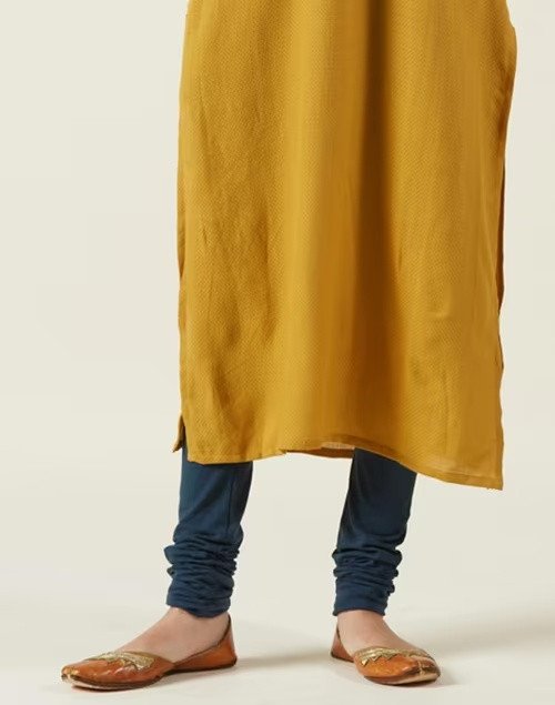 Indigo Cotton Woven Churidar